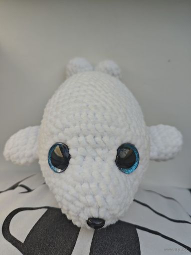 "Белек" Игрушка плюшевая мягка амигуруми тюлень ручная работа handmade