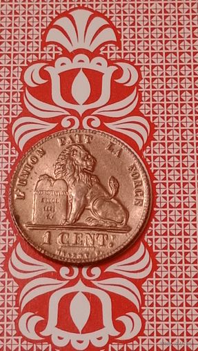 Бельгия 1 сантим 1912 belges в блеске unc