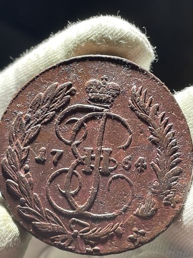 5 копеек 1764 ММ без МЦ.Кладовая.Перечекан.Состояние!