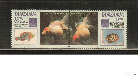 Танзания-1994(Мих.1722-1723) , ** ,  Морская фауна, Рыбы  (полная серия)