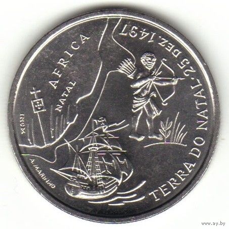 Португалия 200 эскудо, 1998 Путешествие Васко да Гамы в Индию 1498 UNC