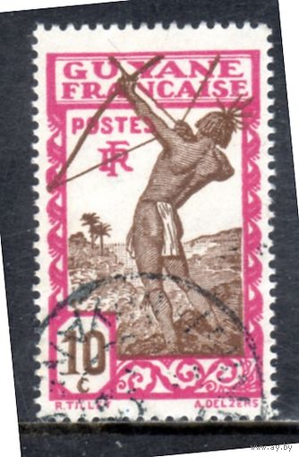Французская Гвиана.Ми-114. Туземец стреляет из лука. 1929.