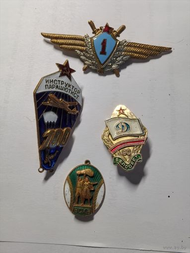 Знаки ссср , инструктор парашютист, классность, и другие