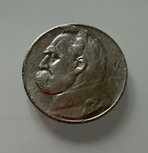 5 злотых 1935 г.  Польша.  Пилсудский.  СЕРЕБРО.