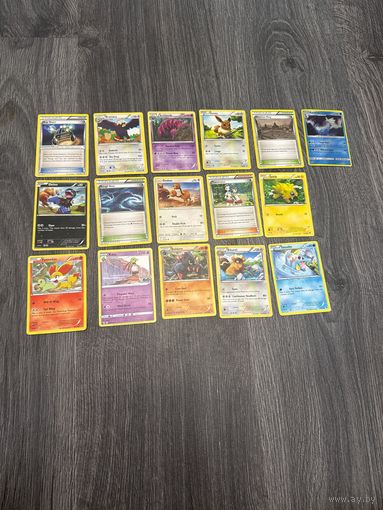Лот карточек Pokemon, YU-GI-OH, Dragon boll и д.р