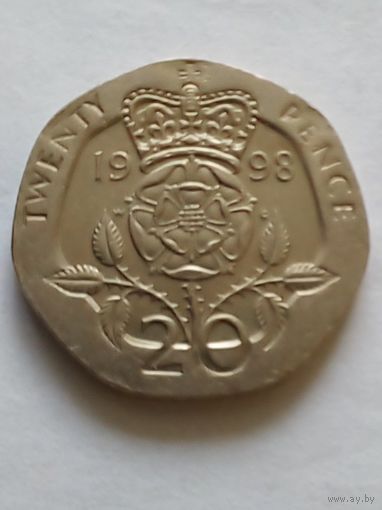 Великобритания.20 пенсов 1998 г.