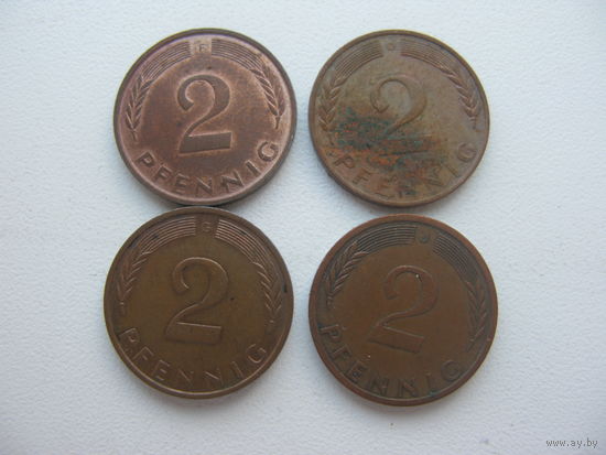 ФРГ  2 пфеннига   1971 G . J . F . D .