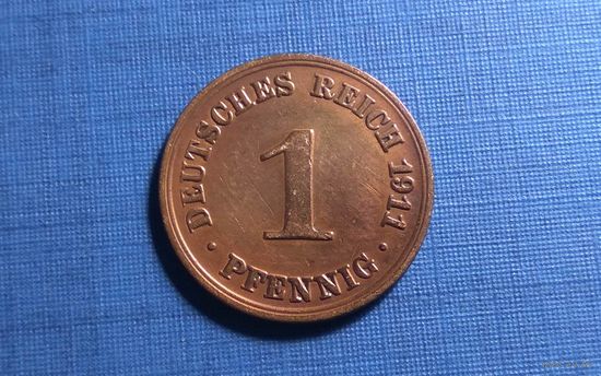 1 пфенниг 1911 А. Германия.
