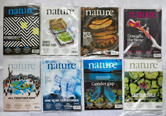 Nature (Природа), журналы, 8 шт. за одну цену. Октябрь, ноябрь, декабрь 2015 г. Английский язык. Почти все журналы в оригинальной целлофановой упаковке (вскрыта). Хорошее состояние. См.описания лота.