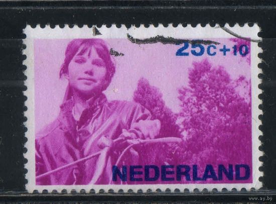 Нидерланды 1966 Вып Для детей Подросток с мопедом #869