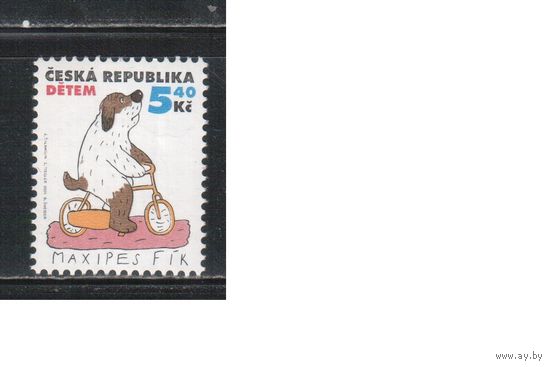 Чехия-2001 (Мих.293) , **, Велосипеды,Собаки (одиночка)