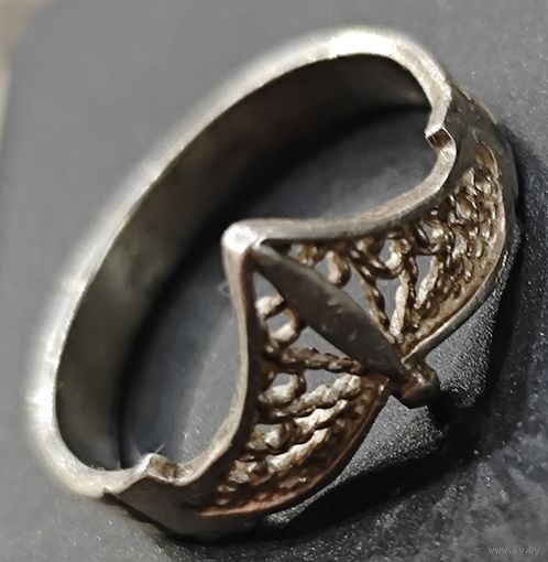 Колечко СССР. Серебро 925. Элементы филиграни. 2.4гр
