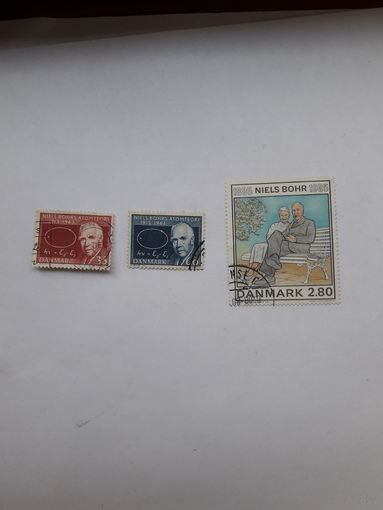 Марки Дания Лауреат Нобелевской премии по физике 1922 Н. Бор