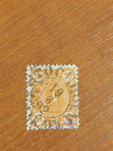 1889 Россия Великое княжество Финляндское зуб 12 1/2  шведское гашение Стокгольм редкость герб (2-3)