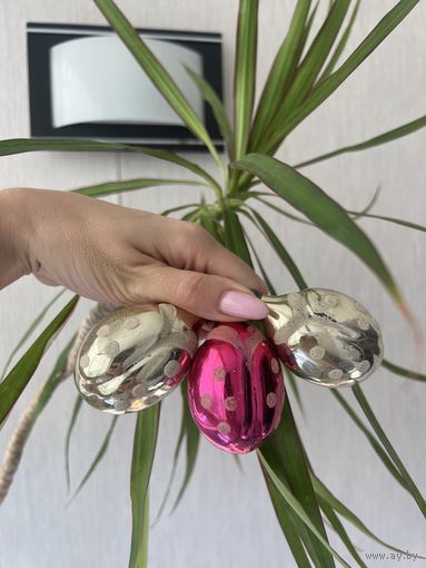 Елочная игрушка СССР Божья коровка цена за все талисман К.4