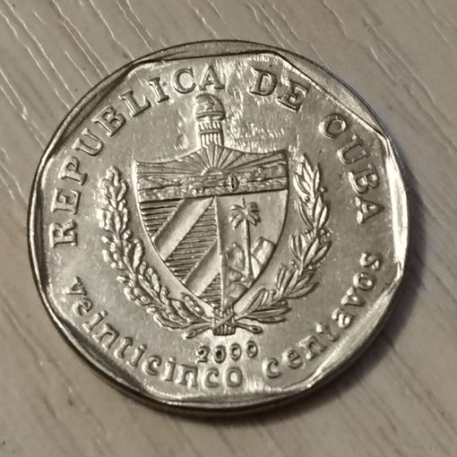 Куба 25 сентаво 2000г.