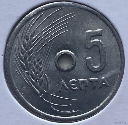 Греция 5 лепт 1971 г. В холдере