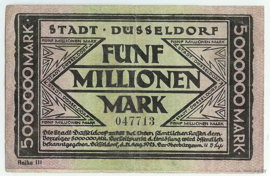 Германия, 5 млн. марок 1923 год.