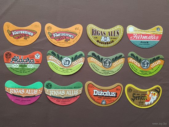 Пивные этикетки в типографском состоянии, Латвия, цена за 1 шт., ю-594 (3708)