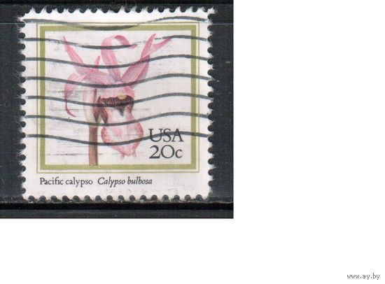 США-1984, (Мих.1686) , гаш. , Цветы, Орхидеи