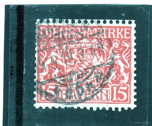 Германия.Бавария.Ми-DE-BY D19. Герб Баварии. Марки госслужб. 1916.