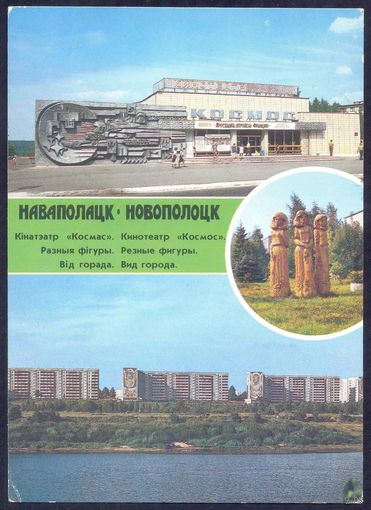 СССР ДМПК 1991 Беларусь Новополоцк кинотеатр "Космос" резные фигуры провизория
