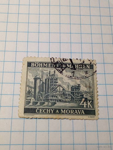 Марка Богемия 1939 год