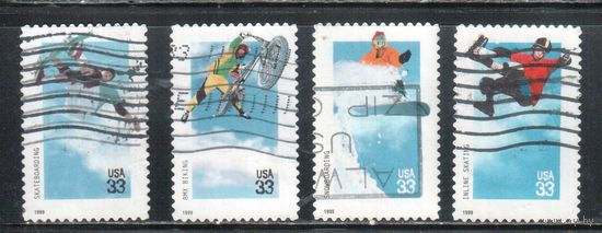 США-1999 (Мих.3144-3147) , гаш., Современный спорт, (полная серия)(2)