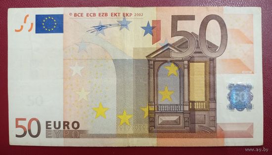 Распродажа. 50 евро 2002 года, подпись Вима Дуйзенберга