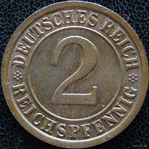 YS: Германия, 2 рейхспфеннига 1936D, KM# 38 (2)