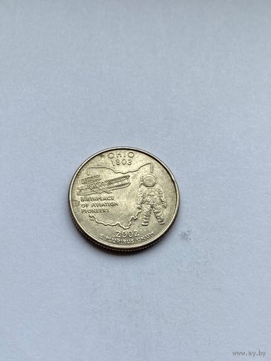 25 центов 2002 г. Огайо, США