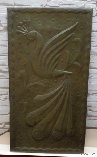 Панно-чеканка "Жар-птица". 51*28 см.