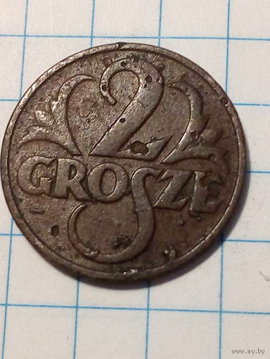 2 гроша Польша 1930 год