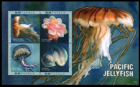 2017 Тувалу 2269-2272KL Морская фауна - Тихоокеанские медузы 16,00 евро