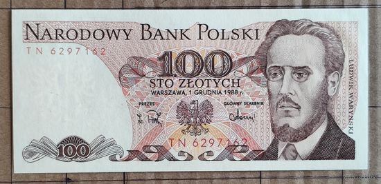 Польша 100 злотых 1988 г., P:143c, 1 grudnia.. XX