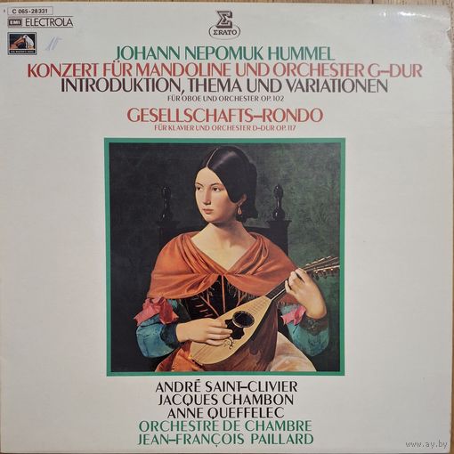 Johann Nepomuk Hummel - Konzert Fur Mandoline Und Orchester G-dur / Introduktion, Thema and Variationen Fur Oboe Und Orchester Op. 102 / Gesellschafts-Rondo Fur Klavier Und Orchester D-dur op. 117