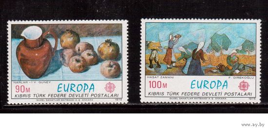 Турецкий Кипр-1975, (Мих.23-24)  ** ,   Искусство, Живопись, (полная серия)