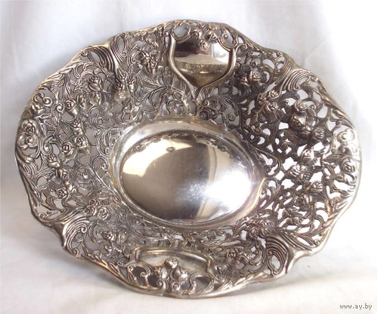 Фруктовница Конфетница 30 х 27 Серебрение 03