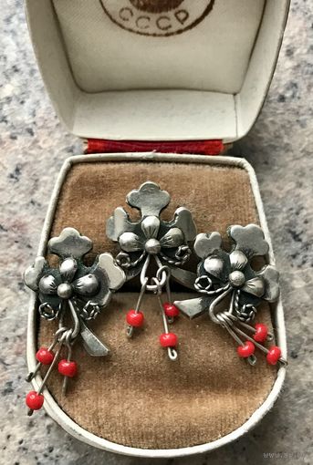 Серьги и кольцо комплект