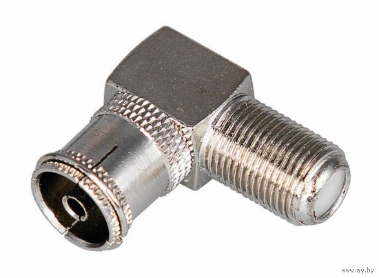 Переходник гнездо ТВ-гнездо F угловой с 1 рубля