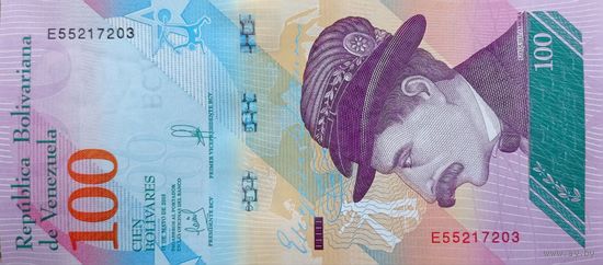 Werty71 Венесуэла 100 боливаров 2018 UNC банкнота