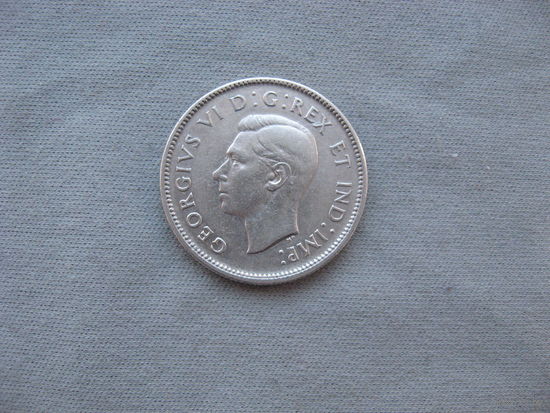 Канада 25 центов 1942 год  Георг VI от 1 рубля без минимальной цены