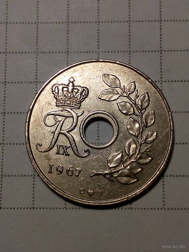 25 Эре Дания 1967 год