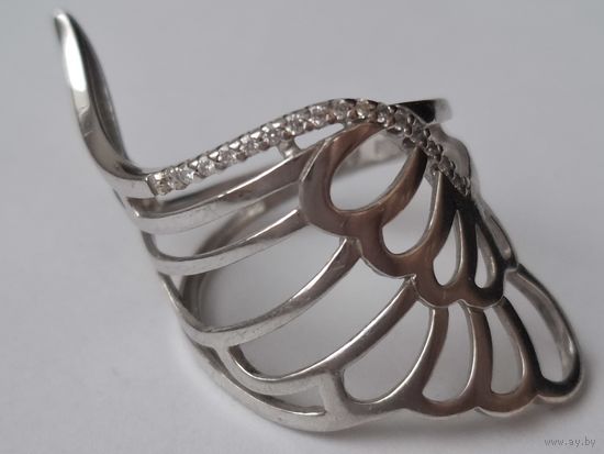 Кольцо ажурное. Серебро 925. Клеймо. Размер 15