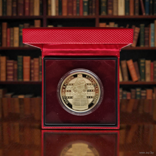 Кобринский строй, 1 рубль 2021, CuNi, #BelCoinArt, позолота, в футляре