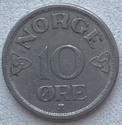 Норвегия 10 эре 1953 г.