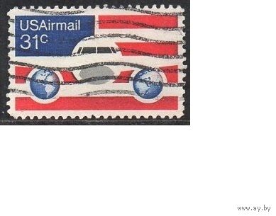 США 1976г Самолет авиация авиапочта гаш