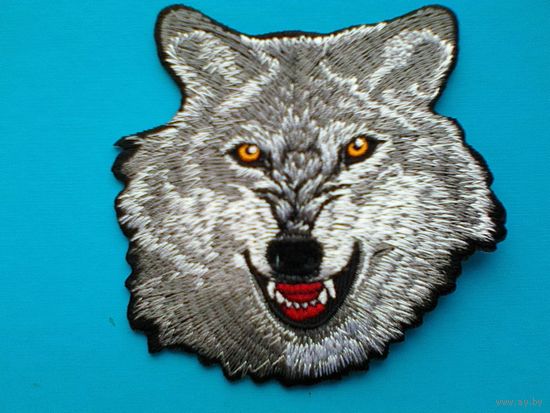 "Голова Волка" - Нашивка - Размеры: 9/9 см.