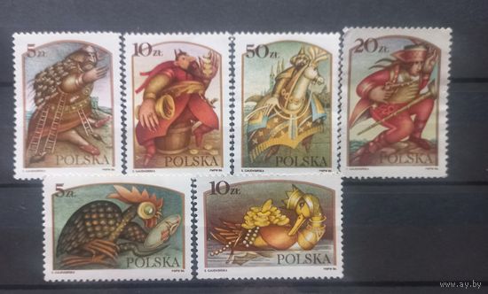 Польша. 1986г. Искусство. Сказки.