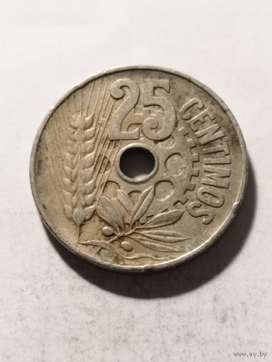 Испания 25 сентим 1934